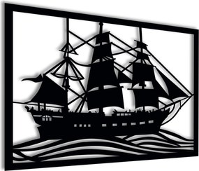 Fali dekoráció Hajó 84 cm Kalóz áttört panel