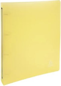 Gyűrűs könyv, 4 gyűrű, 40 mm, A4, PP, EXACOMPTA, pasztell sárga (EX51979E)