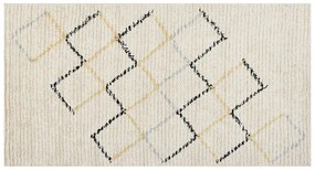 Bézs pamutszőnyeg 80 x 150 cm TEZPUR Beliani