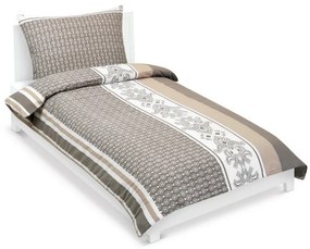 Bellatex Ornament pamut ágyneműhuzat kávé, 140 x 220 cm, 70 x 90 cm, 140 x 220 cm, 70 x 90 cm