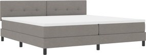 vidaXL Boxrugós ágy matracmal leddel Tópszínű 200 x 200 cm szövet
