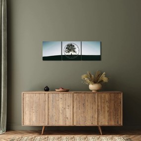 Természet kép - fa (órával) (90x30 cm)
