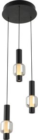 AVIANO LIGHTING 6224-0310 RONDA Többágú Függesztett Lámpa Fekete, Füstös LED IP20