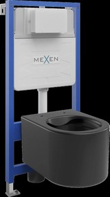 Mexen Fenix Slim, rejtett modul és függő WC Sofia, fekete matt, 6103354XX85