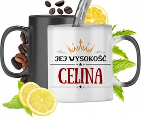 Mágikus Bögre Celina Fekete Matt Nyomtatott Fotóval 330ml