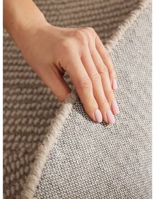 Bézs kézi szövésű gyapjú kerek szőnyeg ø 120 cm Eleni Light Beige – Hanse Home