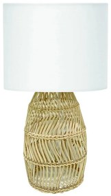 Platinet Asztali lámpa 1xE27/25W/230V rattan/fehér PL0419