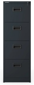 Fém irattartó szekrény, 4 fiókos SARA V4, 460 x 1320 x 620 mm, antracit