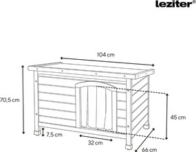 Smiley Basic kutyaház "L" 104x66x70 cm