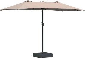 vidaXL Kerti napernyő Tópszínű 385 x 209 x 244 cm Poliészter és acél