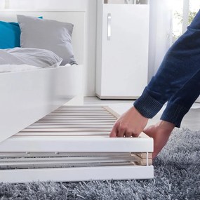 Fehér összecsukható gurulós babaágy 60x120 cm Fold up – Roba