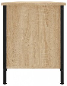 sonoma tölgyszínű szerelt fa TV-szekrény ajtókkal 102x35x45 cm