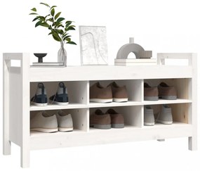 fehér tömör fenyőfa előszoba pad 110 x 40 x 60 cm