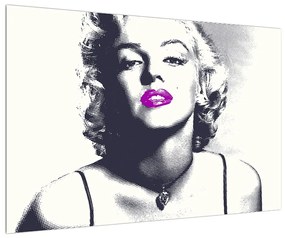 Marilyn Monroe képe - lila ajkú (90x60 cm)