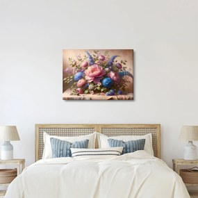 Kép - Asztal tele virágokkal (70x50 cm)