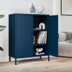 Szafka z półkami VITO, 800 x 1015 x 400 mm, Modern: granatowa