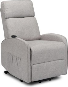Elektromos relax fotel felállást segítő funkcióval szürke – COLTON