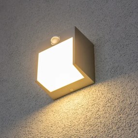 Brilagi TERNI LED 12W 230V kültéri fali lámpa szenzorral, szürke, IP44