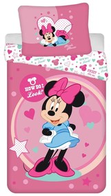 Egyszemélyes mikroszálas gyerek ágyneműhuzat 140x200 cm Minnie Sweet Like Me – Jerry Fabrics