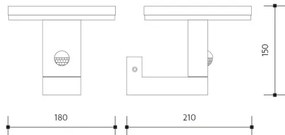 LED Kültéri fali lámpa érzékelővel BARI LED/10W/230V 4000K IP54 antracit