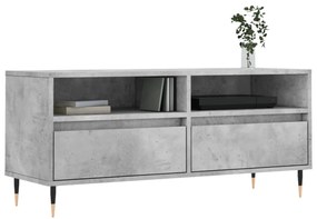 betonszürke szerelt fa TV-szekrény 100x34,5x44,5 cm