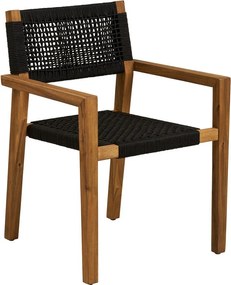 Fekete tömörfa kerti szék Anzio – House Nordic