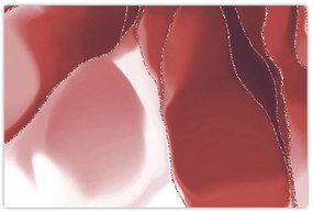 Kép - Piros absztrakt virág N⁰3 (90x60 cm)