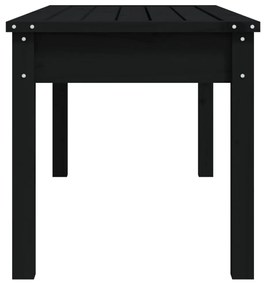 fekete tömör fenyőfa kerti pad 109x44x45 cm
