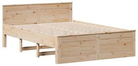 tömör fenyőfa fejtámlás ágykeret matrac nélkül 150 x 200 cm