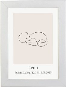 Gyerek képkeret 30x40 fehér Vienna Személyre szabható