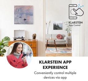 Klarstein Wonderwall Air Art Smart, infravörös hősugárzó, 60 x 60 cm, 350 W, alkalmazás, hegyi út