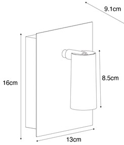 Modern kültéri fali lámpa fekete LED-del IP54 - Simon