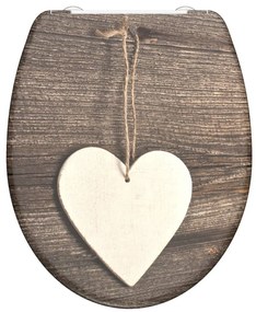 SCHÜTTE WOOD HEART duroplast WC-ülőke lágyan záródó gyorskioldással