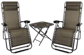 2 db zéró gravitáció kerti szék asztallal