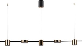 ITALUX PND-16374-5-BK-3K REMDAL Többágú Függesztett Lámpa Fehér, Sárgaréz LED IP20