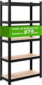 HEAVY nagy teherbírású polc, max 875kg, 90x40x180cm, fekete Jurhan