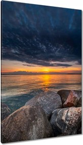 Vászonkép 80x120 Sziklák Tenger Nap