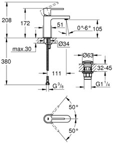 GROHE 33163003 - PLUS mosdócsaptelep, 172 mm, fényes króm