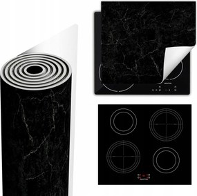 Tűzhelyvédő Szőnyeg Több Helyet Biztosít 60x52 fekete márvány