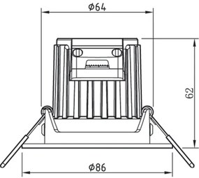 Philips - 3x ABROSA LED 9W 230V IP44 für Badezimmer dimmbar Set