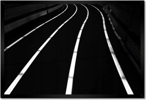 Poszterek keretben 60x40 Csíkos út Éjszaka