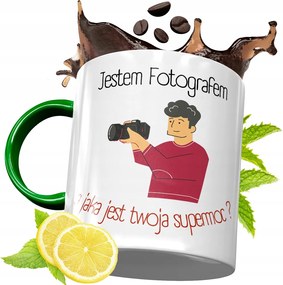 Zöld Bögre Fotósnak Születésnapi Ajándék Fényképes Nyomtatással