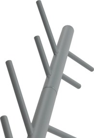 Věšák, kov, šedá, 80001-44 GREY