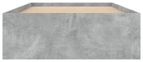betonszürke ágykeret 90 x 200 cm