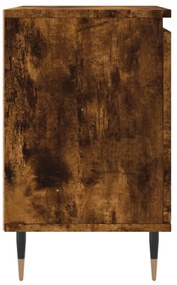 2 db füstös tölgy színű szerelt fa éjjeliszekrény 40x30x50 cm