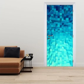 Fotótapéta ajtóra - Absztrakt kockák (95x205cm)