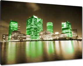 Vászonkép 100x70 London zöld épületei