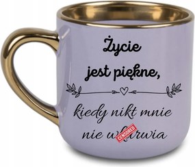 Elegáns bögre "Az élet szép, amikor senki sem tud megtéveszteni" 400 Lila