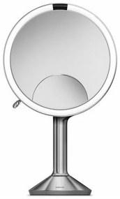 Simplehuman Sensor Trio újratölthető tükör, átmérő20 cm, rozsdamentes acél