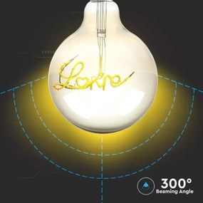 LED Dekorációs izzó FILAMENT G125 E27/5W/230V 2200K